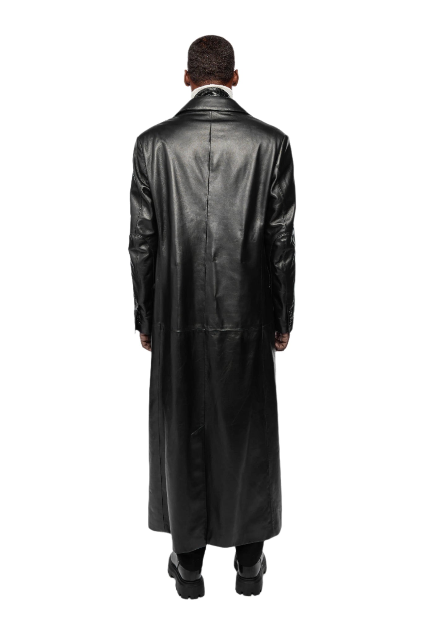 Black Leather Trench coat